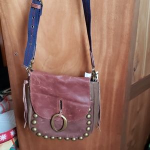 Lucky Brand Leather/Suede/Fabric crossbody bag
